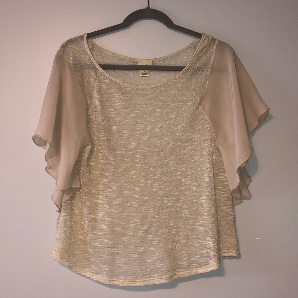 Cream/Gold Shimmering Blouse